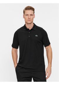 Lacoste Polo DH3201 Czarny Regular Fit. Typ kołnierza: polo. Kolor: czarny. Materiał: syntetyk