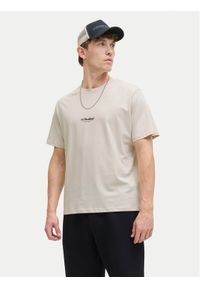 Jack & Jones T-Shirt Jesoho 12278787 Beżowy Regular Fit. Kolor: beżowy. Materiał: bawełna #1