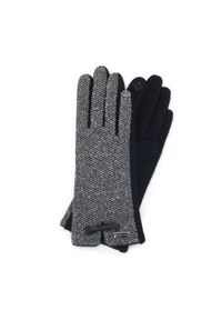 Wittchen - Damskie rękawiczki w melanżowy wzór. Kolor: biały, wielokolorowy, czarny. Materiał: wełna. Wzór: melanż. Styl: elegancki #1