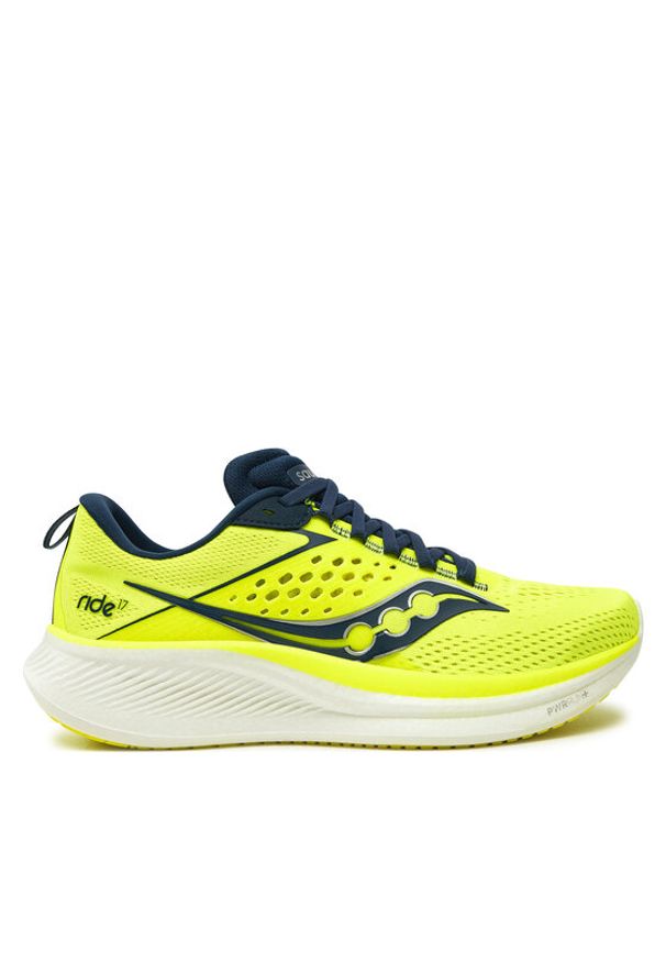 Saucony Buty do biegania Ride 17 S20924 Żółty. Kolor: żółty. Materiał: materiał