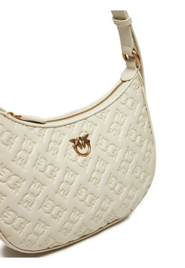 Pinko - PINKO Torebka Half Moon Mini Fl AI 24-25 PLTT 102790 A1YB Écru. Materiał: skórzane