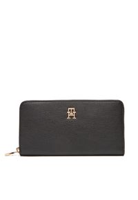 TOMMY HILFIGER - Tommy Hilfiger Duży Portfel Męski Th Distinct Lrg Za AW0AW17482 Czarny. Kolor: czarny. Materiał: skóra