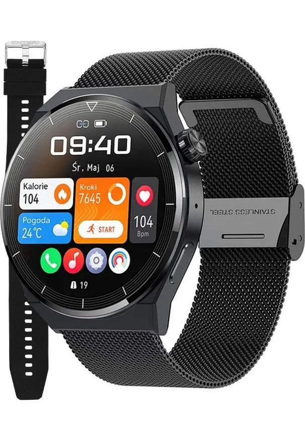 Smartwatch Enter SAT.14.144.534-SET Czarny. Rodzaj zegarka: smartwatch. Kolor: czarny