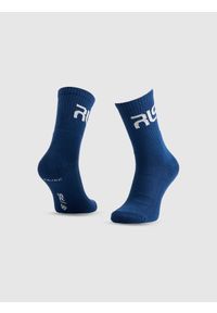 4f - 4F Skarpety casual wysokie męskie 4F x Robert Lewandowski - granatowe 39-42. Kolor: niebieski. Materiał: dzianina, bawełna #1