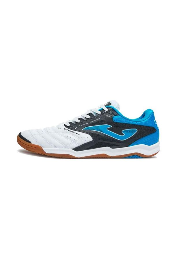Buty piłkarskie męskie Joma Cancha 2402. Kolor: biały. Materiał: materiał, syntetyk. Szerokość cholewki: normalna. Sport: piłka nożna