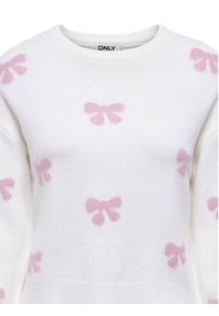 only - ONLY Sweter Bora 15360712 Biały Regular Fit. Kolor: biały. Materiał: syntetyk #8