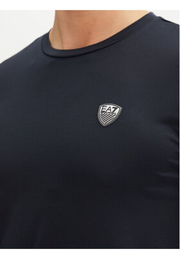 EA7 Emporio Armani T-Shirt 8NPT16 PJRGZ 1562 Granatowy Regular Fit. Kolor: niebieski. Materiał: wiskoza, syntetyk