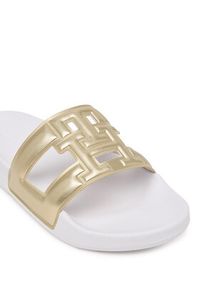 TOMMY HILFIGER - Tommy Hilfiger Klapki Monogram Pool Slide FW0FW09525 Złoty. Kolor: złoty. Materiał: skóra #4