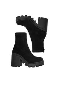 DeeZee Botki ZB362-2 Czarny. Kolor: czarny. Materiał: materiał #7