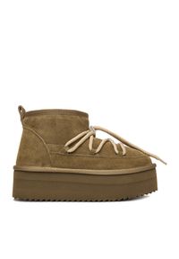 DeeZee Śniegowce W23Q11482 Khaki. Kolor: brązowy. Materiał: materiał