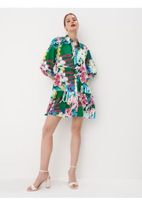 Mohito - Koszulowa sukienka mini we wzory - Zielony. Kolor: zielony. Typ sukienki: koszulowe. Długość: mini #2