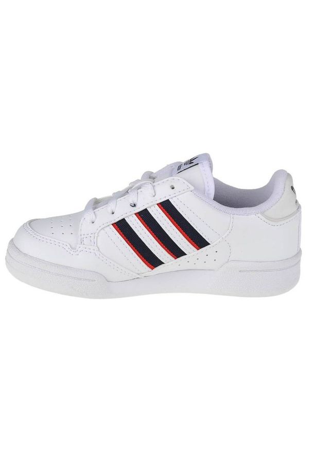 Adidas - Buty adidas Continental 80 Jr S42611 białe wielokolorowe. Okazja: na co dzień. Zapięcie: sznurówki. Kolor: biały, wielokolorowy. Materiał: skóra