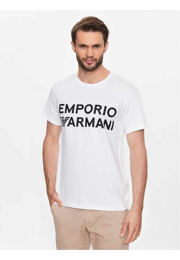 Emporio Armani Underwear T-Shirt 211831 3R479 00010 Biały Regular Fit. Kolor: biały. Materiał: bawełna
