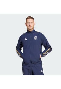 Bluza do piłki nożnej męska Adidas Real Madrid Tiro 23 Presentation. Kolor: niebieski. Materiał: materiał