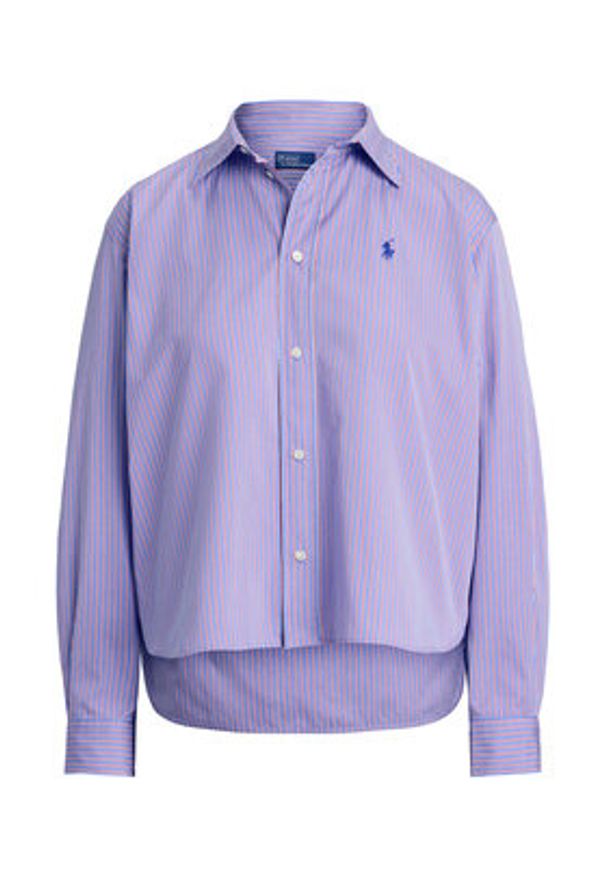 Polo Ralph Lauren Koszula 211973130001 Fioletowy Boxy Fit. Typ kołnierza: polo. Kolor: fioletowy. Materiał: bawełna