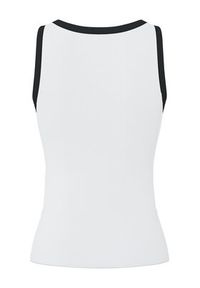 Pieces Top May 17154484 Biały Slim Fit. Kolor: biały. Materiał: bawełna