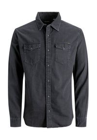 Jack & Jones - Jack&Jones Koszula Sheridan 12138115 Czarny Slim Fit. Kolor: czarny. Materiał: bawełna