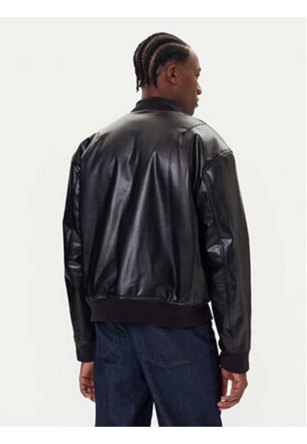 Versace Jeans Kurtka bomber 79GAS407 Czarny Regular Fit. Kolor: czarny. Materiał: syntetyk