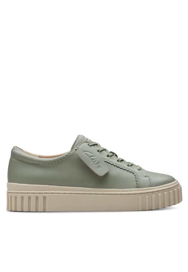 Clarks Sneakersy Mayhill Walk 26181208 Zielony. Kolor: zielony. Materiał: skóra