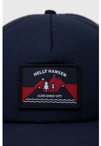 Helly Hansen czapka kolor granatowy z aplikacją 67155-001. Kolor: niebieski. Wzór: aplikacja #2