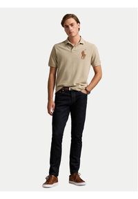 Polo Ralph Lauren Polo 710958776002 Beżowy Regular Fit. Typ kołnierza: polo. Kolor: beżowy. Materiał: bawełna #3