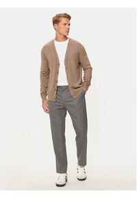 Sisley Spodnie materiałowe 470USF04N Szary Slim Fit. Kolor: szary. Materiał: syntetyk