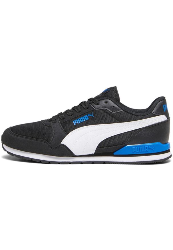 Buty do chodzenia męskie Puma ST Runner v3 Mesh. Kolor: wielokolorowy, niebieski, czarny. Materiał: zamsz, materiał, syntetyk, tkanina, guma. Sport: turystyka piesza