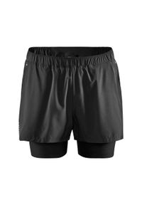 Szorty Craft Adv Essence 2en1 Stretch. Kolor: czarny. Długość: krótkie. Sport: bieganie