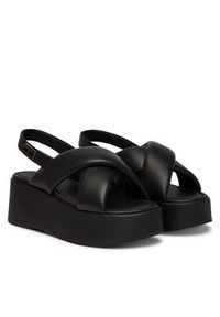 Tommy Jeans Sandały Padded Strap Wedge Sandals EN0EN02946 Czarny. Kolor: czarny. Materiał: skóra #5