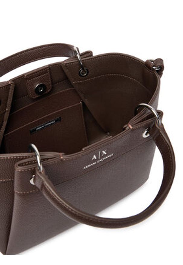 Armani Exchange Torebka 942911 CC783 U6018 Brązowy. Kolor: brązowy. Materiał: skórzane