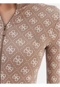 Guess Bluza V5BP08 K2000 Brązowy Slim Fit. Kolor: brązowy. Materiał: syntetyk #2