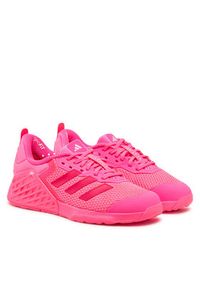 Adidas - adidas Buty na siłownię Dropset 3 JS0274 Różowy. Kolor: różowy. Materiał: materiał. Sport: fitness