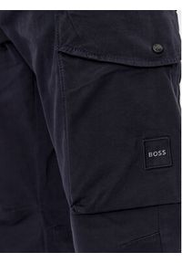 BOSS - Boss Spodnie materiałowe Sista-Cargo-1 50509100 Granatowy Regular Fit. Kolor: niebieski. Materiał: bawełna