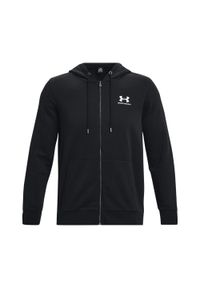 Bluza fitness męska Under Armour Essential Fleece Full Zip Hood. Typ kołnierza: kaptur. Kolor: czarny. Sport: fitness