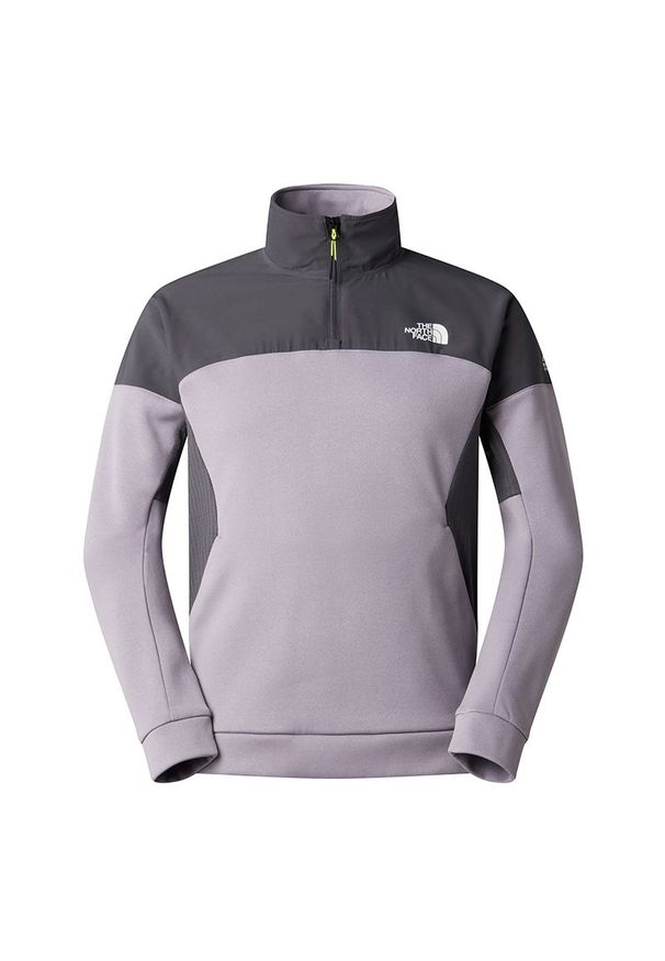 Bluza męska The North Face 1/4 Mountain Athletics 0A8G8JGOJ1 - szara. Kolor: szary. Materiał: poliester, polar. Wzór: aplikacja