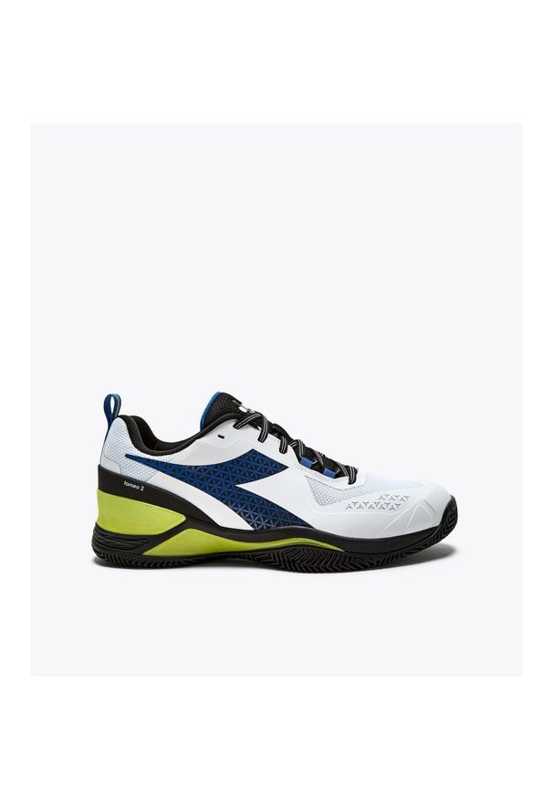 Buty tenisowe męskie Diadora Blueshield Torneo 2 clay. Kolor: biały, wielokolorowy, niebieski, czarny. Sport: tenis