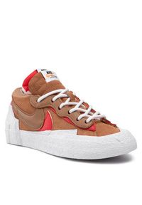 Nike Sneakersy Blazer Low/Sacai DD1877 200 Brązowy. Kolor: brązowy. Materiał: skóra, zamsz #8