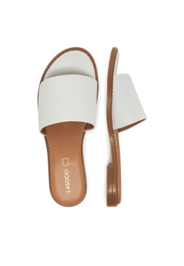 Lasocki Klapki CEO-EST-AFIONA-01 Biały. Kolor: biały. Materiał: skóra