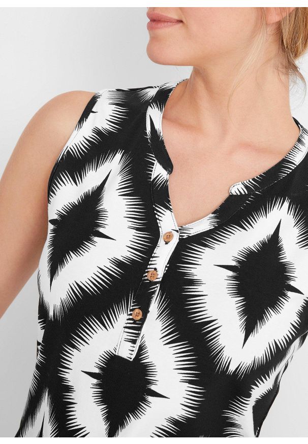 bonprix - Sukienka z dżerseju z miękkiej mieszanki bawełny. Kolor: czarny. Materiał: jersey, bawełna