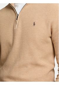 Polo Ralph Lauren Sweter 710932304500 Beżowy Regular Fit. Typ kołnierza: polo. Kolor: beżowy. Materiał: bawełna