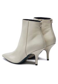 Patrizia Pepe Botki 8Y0094/L048-W338 Écru. Materiał: skóra