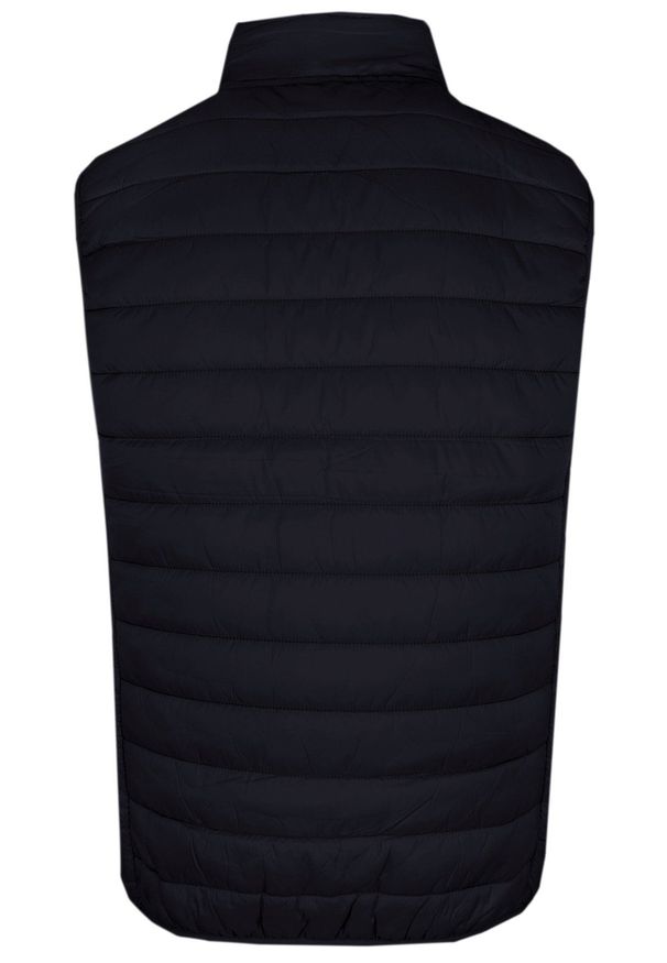 Praktyczny, Ocieplany Bezrękawnik (Kamizelka) – Pako Jeans - Granatowy. Kolor: niebieski. Materiał: poliester. Długość rękawa: bez rękawów. Sezon: jesień, wiosna