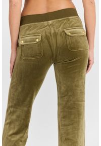 Juicy Couture - JUICY COUTURE Damskie zielone spodnie Del Ray Gold HW, Rozmiar M. Kolor: zielony. Materiał: materiał, poliester, elastan #6