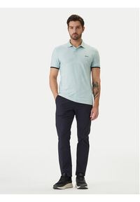BOSS Polo Chip Hexa 50554561 Turkusowy Regular Fit. Typ kołnierza: polo. Kolor: turkusowy. Materiał: bawełna #5
