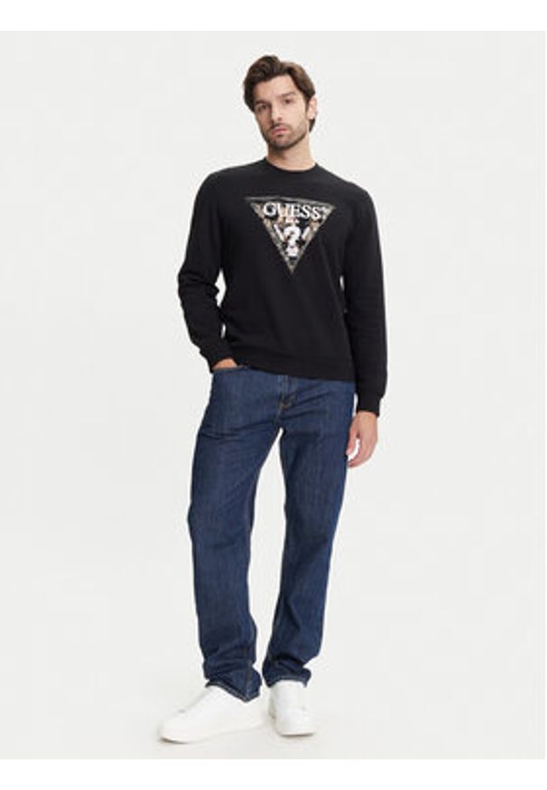 Guess Bluza M5YQ05 K68I4 Czarny Regular Fit. Kolor: czarny. Materiał: bawełna