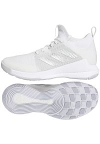 Adidas - Buty do siatkówki adidas Crazyflight Mid W HQ3491 białe. Zapięcie: sznurówki. Kolor: biały. Materiał: tkanina, syntetyk, guma. Szerokość cholewki: normalna. Sport: siatkówka #7