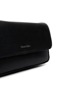 Calvin Klein Torebka Raised Small Flap Messenger LV04D3327G Czarny. Kolor: czarny. Materiał: skórzane #4