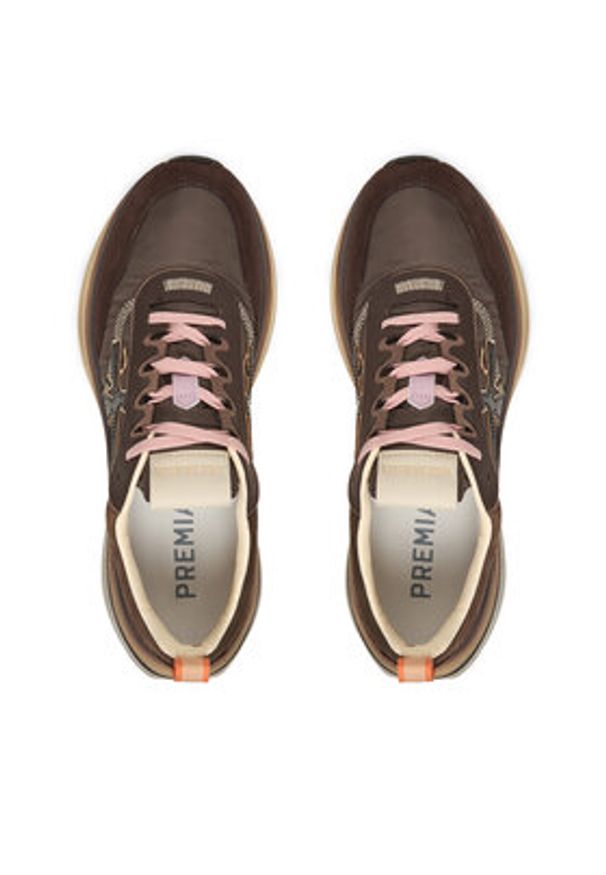 Premiata Sneakersy Hill Var 7896 Brązowy. Kolor: brązowy. Materiał: skóra