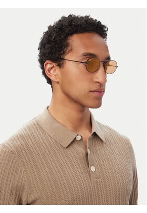 Ray-Ban Okulary przeciwsłoneczne Oval Flat Lenses 0RB3547N Czarny. Kolor: czarny
