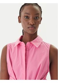 LOLA CASADEMUNT Sukienka koszulowa LS2616085 Różowy Regular Fit. Kolor: różowy. Materiał: bawełna. Typ sukienki: koszulowe #5